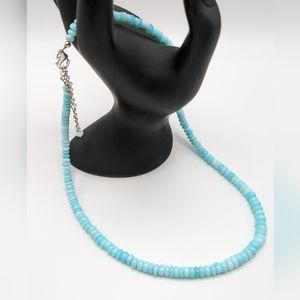 NECKLACE ❄️ Blue Opal Beaded 18" With Adjustable Clasp, NEW, Multiple Available
